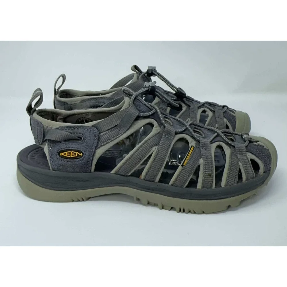 Keen Whisper Sandals Women's Size 9 Gray Waterproof Hiking Water 1018227 - Picture 2 of 9